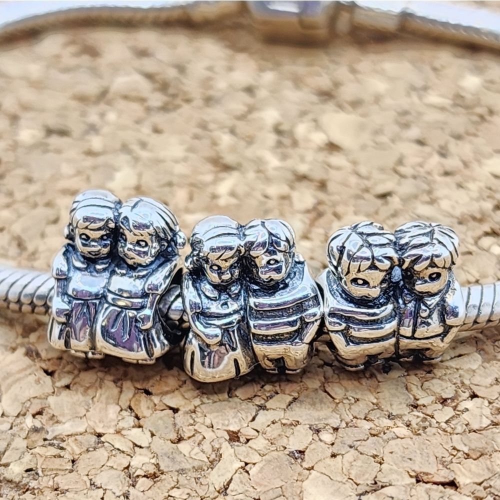 STERLING SILVER KIDS BOY & GIRL, GIRL &  GIRL OR BOY & BOY CHARMS FOR PANDORA